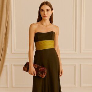 Nicole Miller Collection Silk Strapless Dress